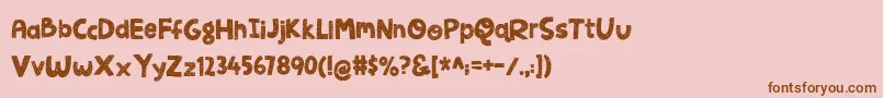 JellygurpDemo Font – Brown Fonts on Pink Background