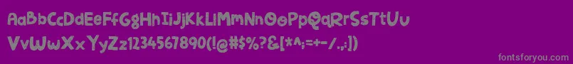 Czcionka JellygurpDemo – szare czcionki na fioletowym tle