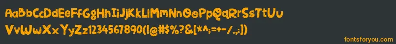 JellygurpDemo Font – Orange Fonts on Black Background