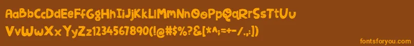 JellygurpDemo Font – Orange Fonts on Brown Background
