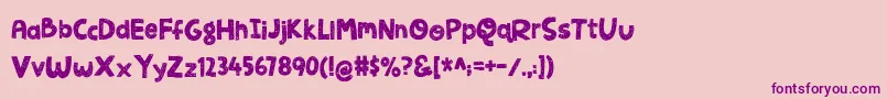 JellygurpDemo Font – Purple Fonts on Pink Background