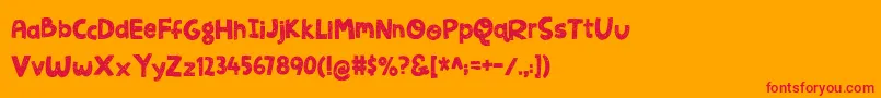 JellygurpDemo Font – Red Fonts on Orange Background