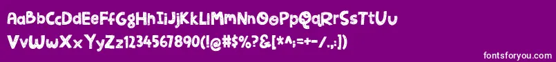 JellygurpDemo Font – White Fonts on Purple Background