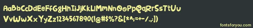 JellygurpDemo Font – Yellow Fonts on Black Background