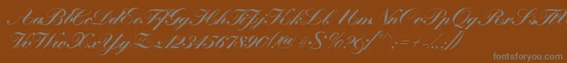 Шрифт KremlinscriptBold – серые шрифты на коричневом фоне