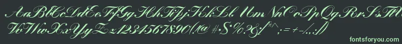 KremlinscriptBold-Schriftart – Grüne Schriften auf schwarzem Hintergrund