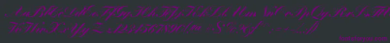 KremlinscriptBold Font – Purple Fonts on Black Background