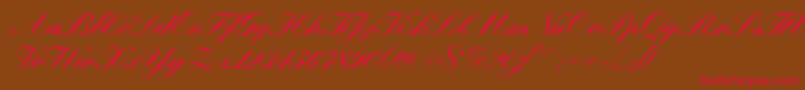 KremlinscriptBold Font – Red Fonts on Brown Background