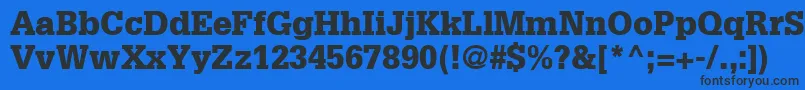 Шрифт GlyphaLt75Black – чёрные шрифты на синем фоне