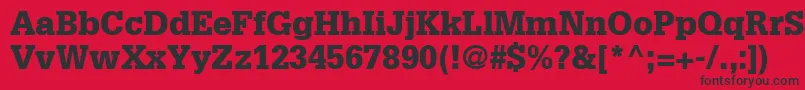GlyphaLt75Black Font – Black Fonts on Red Background