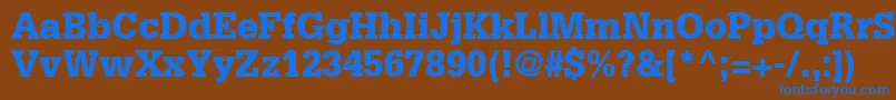 GlyphaLt75Black Font – Blue Fonts on Brown Background