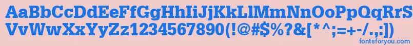 GlyphaLt75Black Font – Blue Fonts on Pink Background
