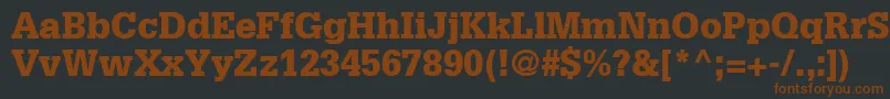 GlyphaLt75Black Font – Brown Fonts on Black Background