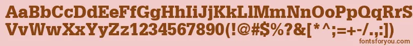 GlyphaLt75Black Font – Brown Fonts on Pink Background