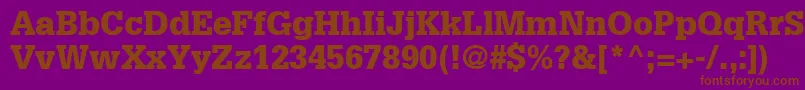 GlyphaLt75Black Font – Brown Fonts on Purple Background