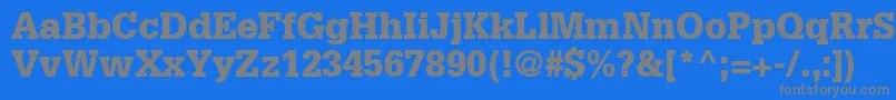 GlyphaLt75Black Font – Gray Fonts on Blue Background