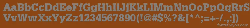 GlyphaLt75Black Font – Gray Fonts on Brown Background