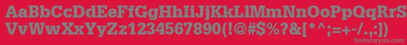 GlyphaLt75Black Font – Gray Fonts on Red Background
