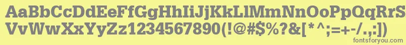 GlyphaLt75Black Font – Gray Fonts on Yellow Background
