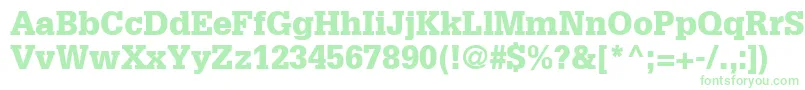 GlyphaLt75Black Font – Green Fonts on White Background