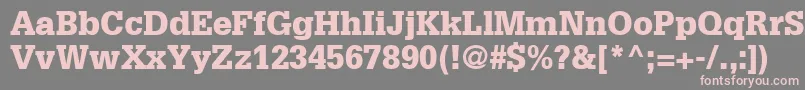 GlyphaLt75Black Font – Pink Fonts on Gray Background