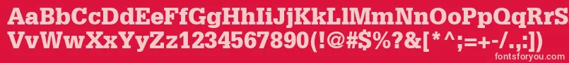 GlyphaLt75Black Font – Pink Fonts on Red Background