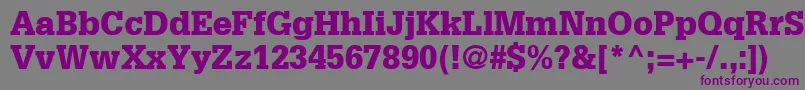 GlyphaLt75Black Font – Purple Fonts on Gray Background