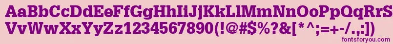 GlyphaLt75Black Font – Purple Fonts on Pink Background