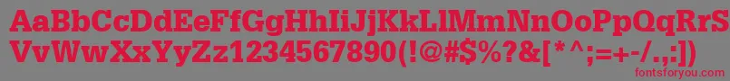 GlyphaLt75Black Font – Red Fonts on Gray Background
