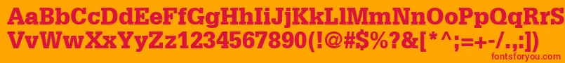 GlyphaLt75Black Font – Red Fonts on Orange Background