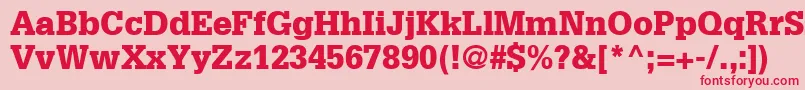 GlyphaLt75Black Font – Red Fonts on Pink Background