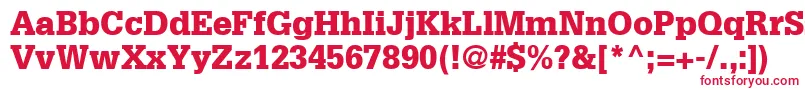 GlyphaLt75Black Font – Red Fonts on White Background