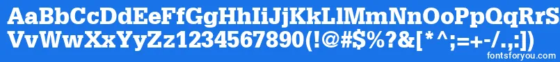GlyphaLt75Black Font – White Fonts on Blue Background