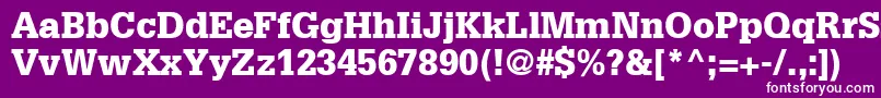 フォントGlyphaLt75Black – 紫の背景に白い文字