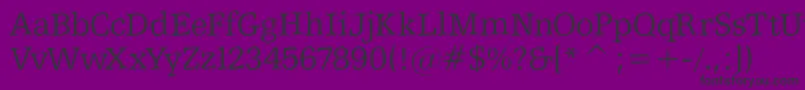 Shakeyslabserif-fontti – mustat fontit violetilla taustalla