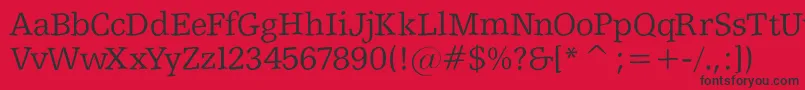 Shakeyslabserif Font – Black Fonts on Red Background