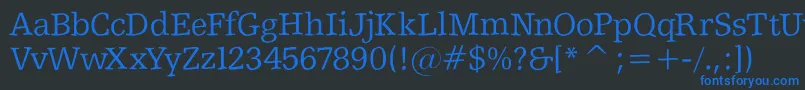 Шрифт Shakeyslabserif – синие шрифты на чёрном фоне