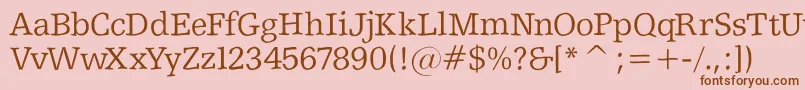 Shakeyslabserif Font – Brown Fonts on Pink Background