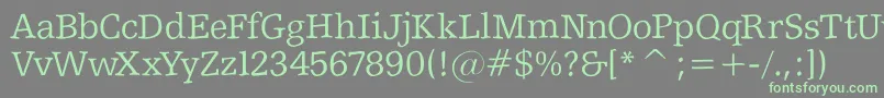 Shakeyslabserif-Schriftart – Grüne Schriften auf grauem Hintergrund
