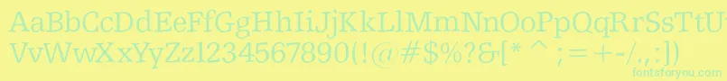 Shakeyslabserif Font – Green Fonts on Yellow Background