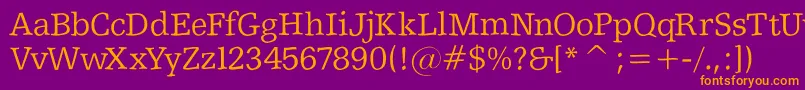 Shakeyslabserif Font – Orange Fonts on Purple Background