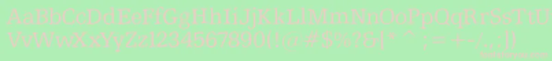 Shakeyslabserif Font – Pink Fonts on Green Background