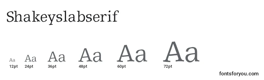 Shakeyslabserif Font Sizes