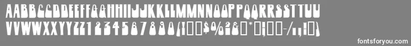 Woogiedisplayoutlinecapsssk Font – White Fonts on Gray Background