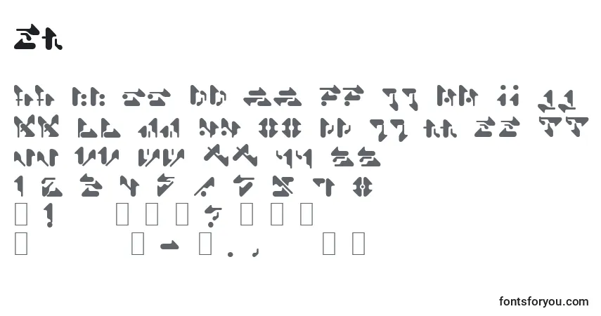 A fonte Sr – alfabeto, números, caracteres especiais