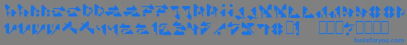 フォントSr – 灰色の背景に青い文字