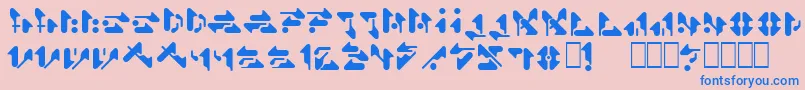 フォントSr – ピンクの背景に青い文字