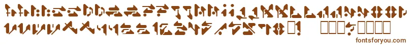 Sr-Schriftart – Braune Schriften auf weißem Hintergrund