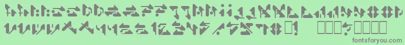 フォントSr – 緑の背景に灰色の文字