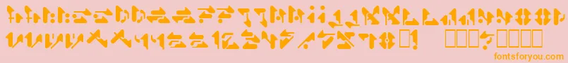 Sr Font – Orange Fonts on Pink Background